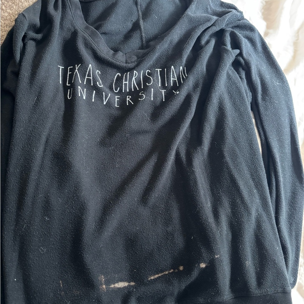 Texas Christian University (TCU) Black V-Neck Women's Sweater